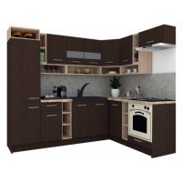 Bucatarie de Colt COSSY NEW 180-250 DR., Wenge / Decor 8548